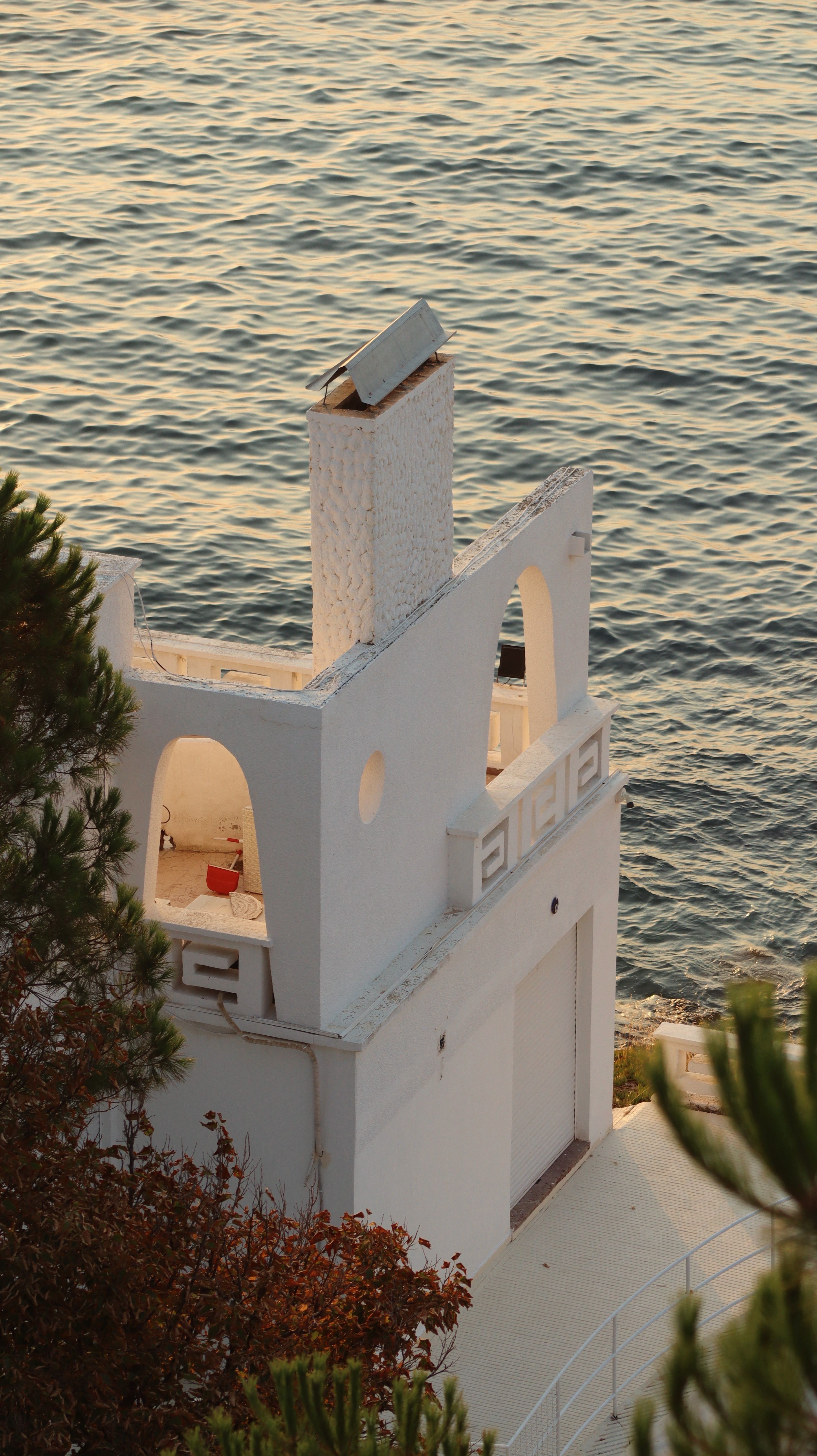 Plan architectural avec vu sur la mer